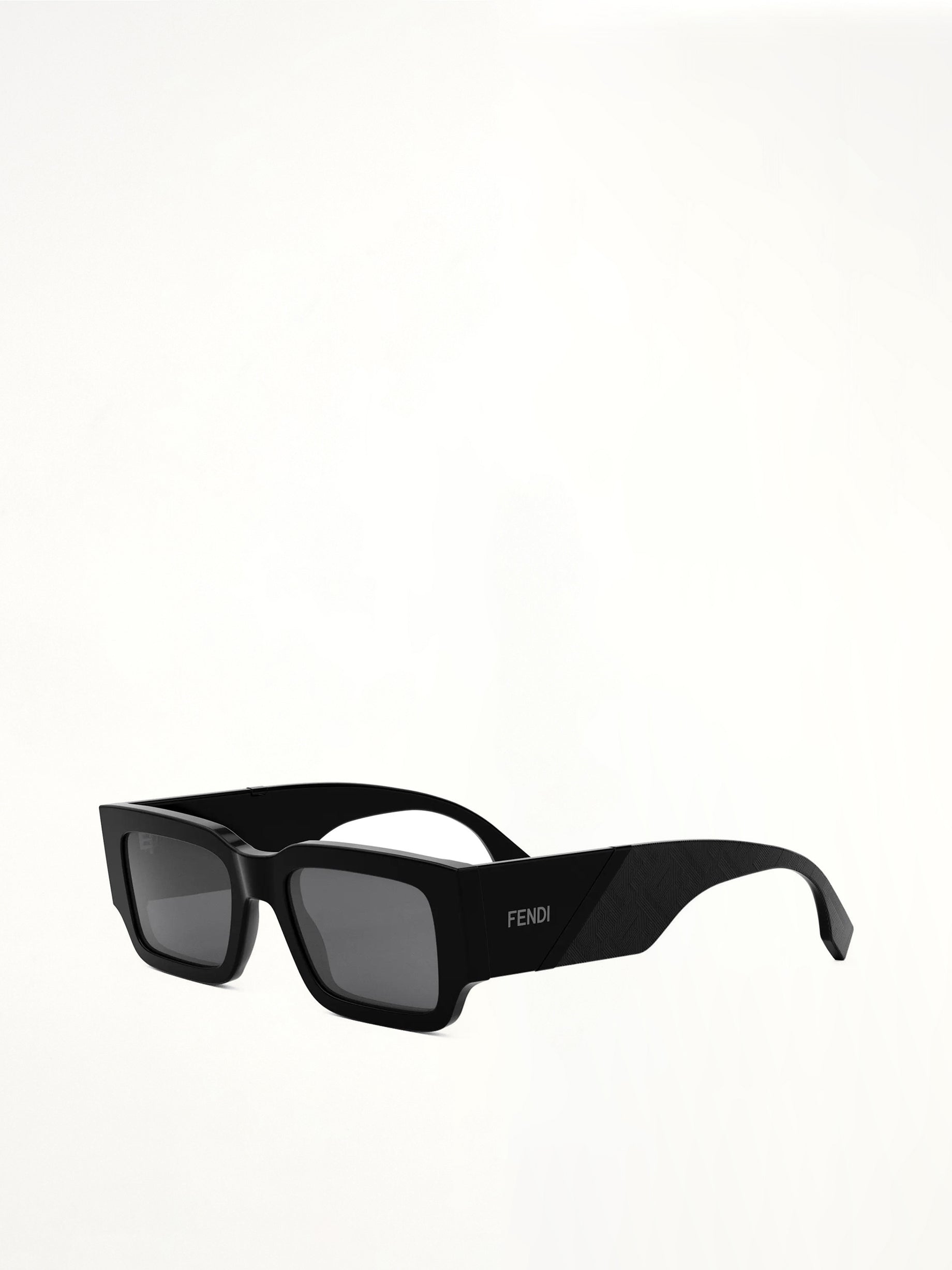 Fendi FE40131I 5101A Acetate Sunglasses in Black/Silver