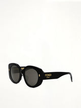 Fendi FE40137F 5301A Acetate Sunglasess in Black/Gold