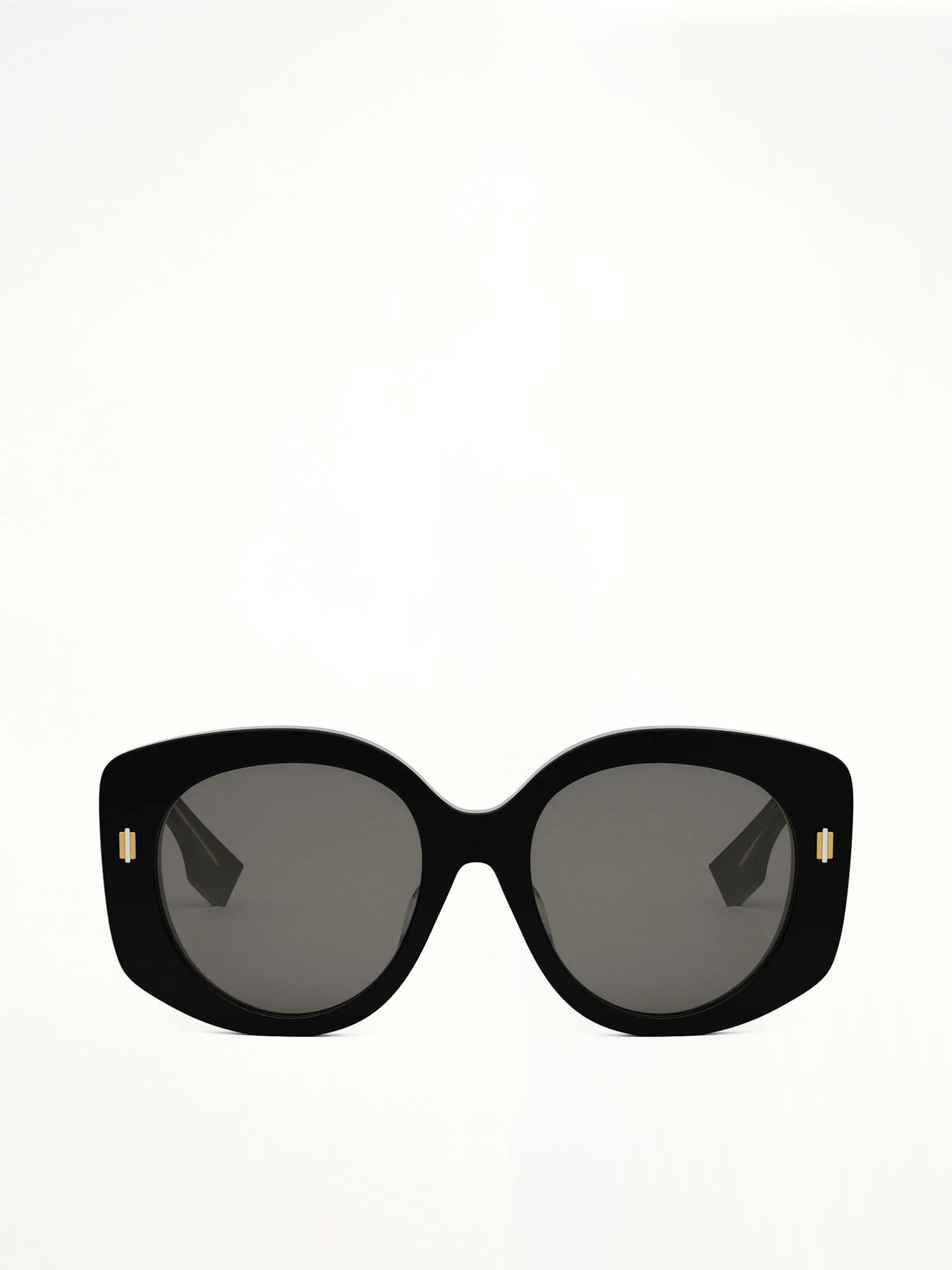 Fendi FE40137F 5301A Acetate Sunglasess in Black/Gold
