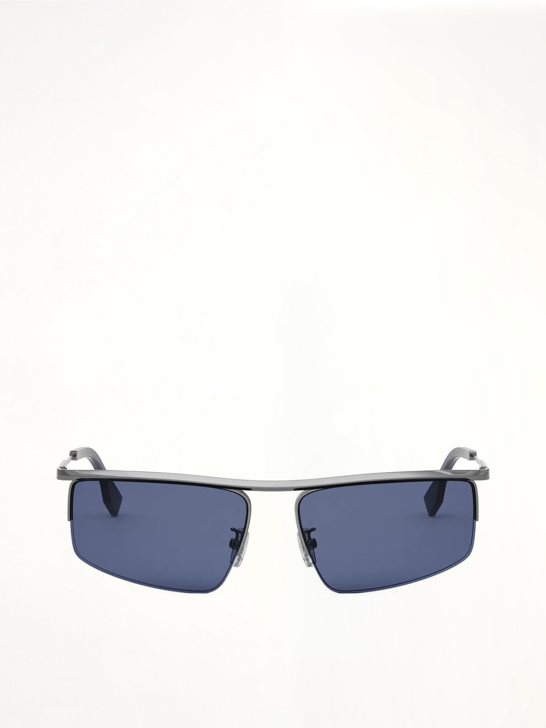Fendi FE40141U 6012V Metal Sunglasess in Grey/Blue
