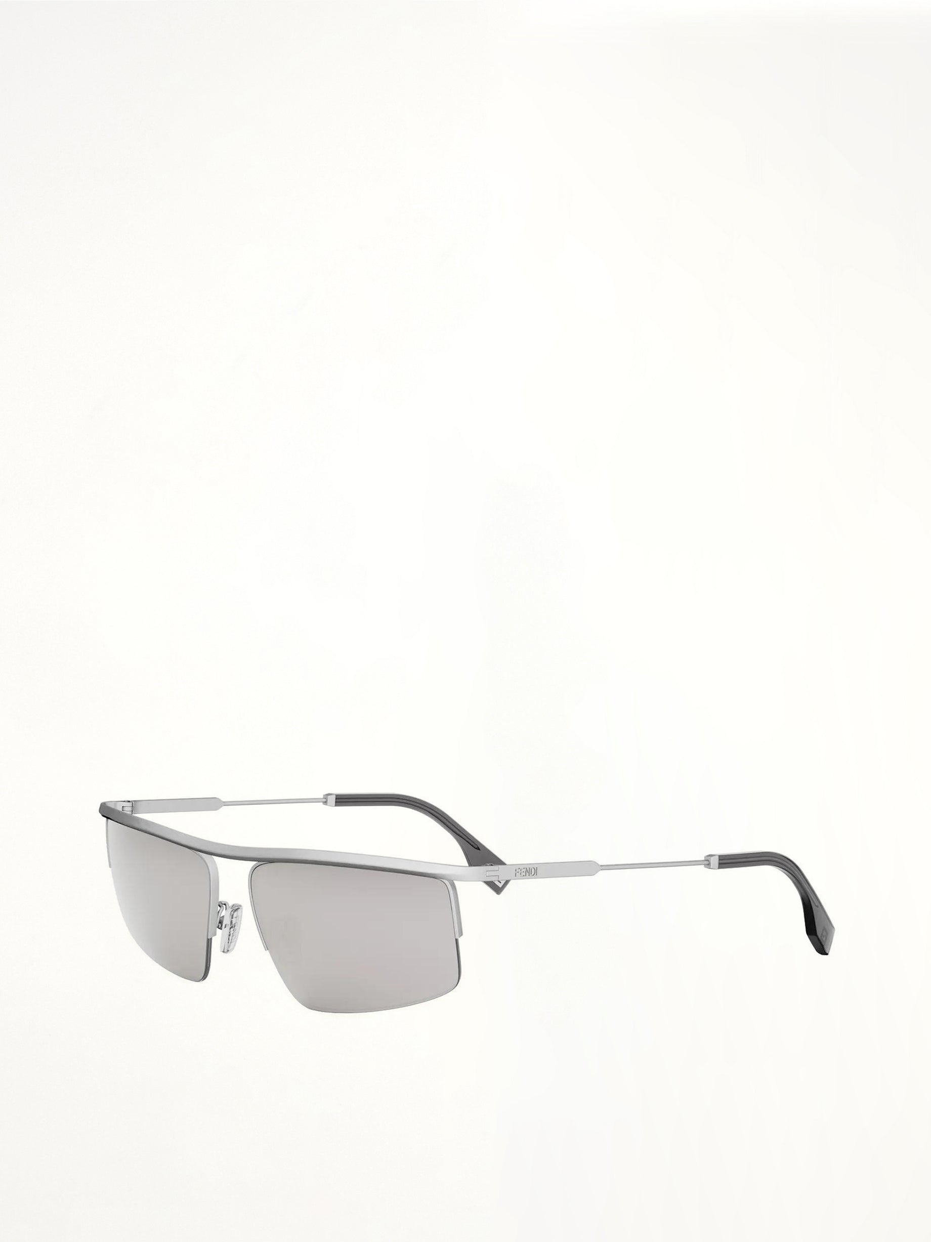 Fendi FE40141U 6017C Metal Sunglasses in Grey/Silver