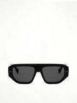 Fe40142I Acetate Sunglasses in Black/Silver