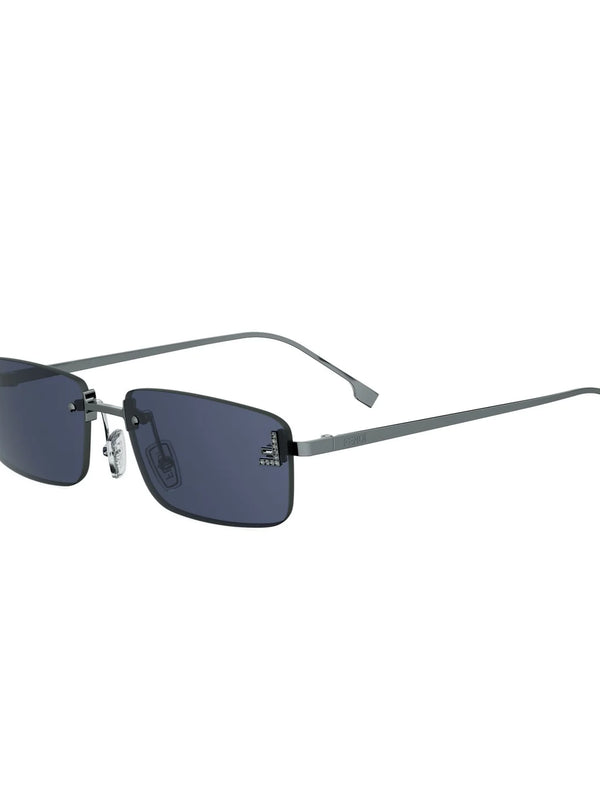 FE4172US METAL SUNGLASSES in Shiny Light Ruthenium/Blue