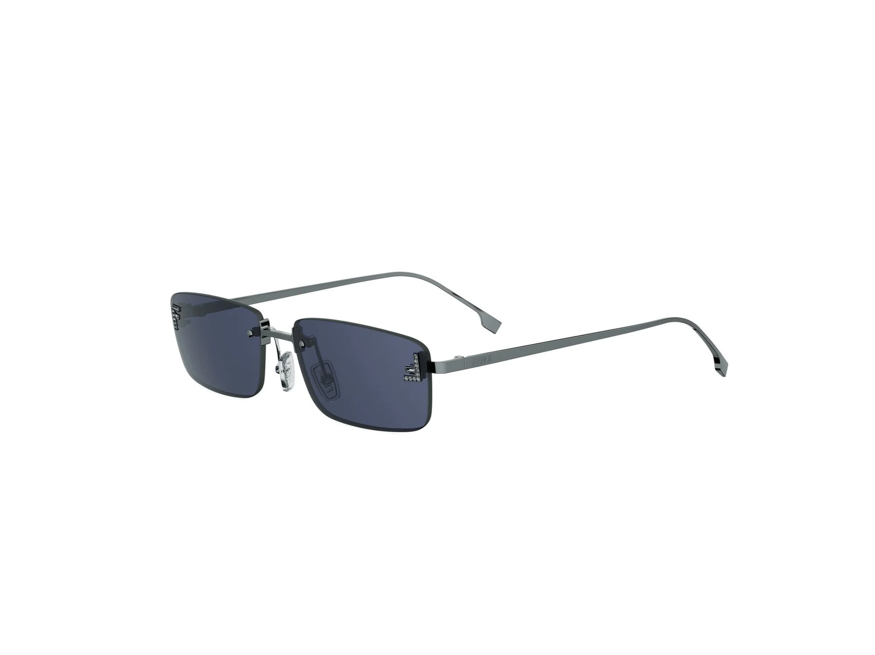 FE4172US METAL SUNGLASSES in Shiny Light Ruthenium/Blue