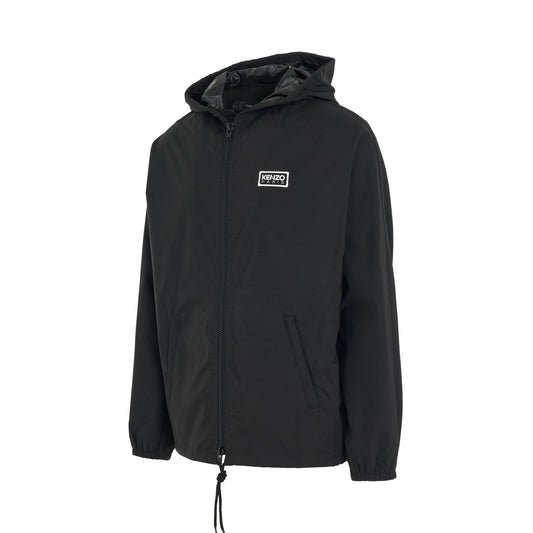 Bicolour KP Short Windbreaker in Black