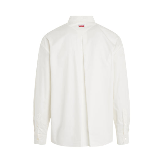 Kenzo Drawn Varsity Tie Shirt in White