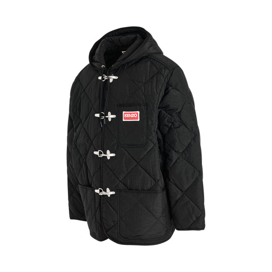 Quilted Liner Jacket in Black