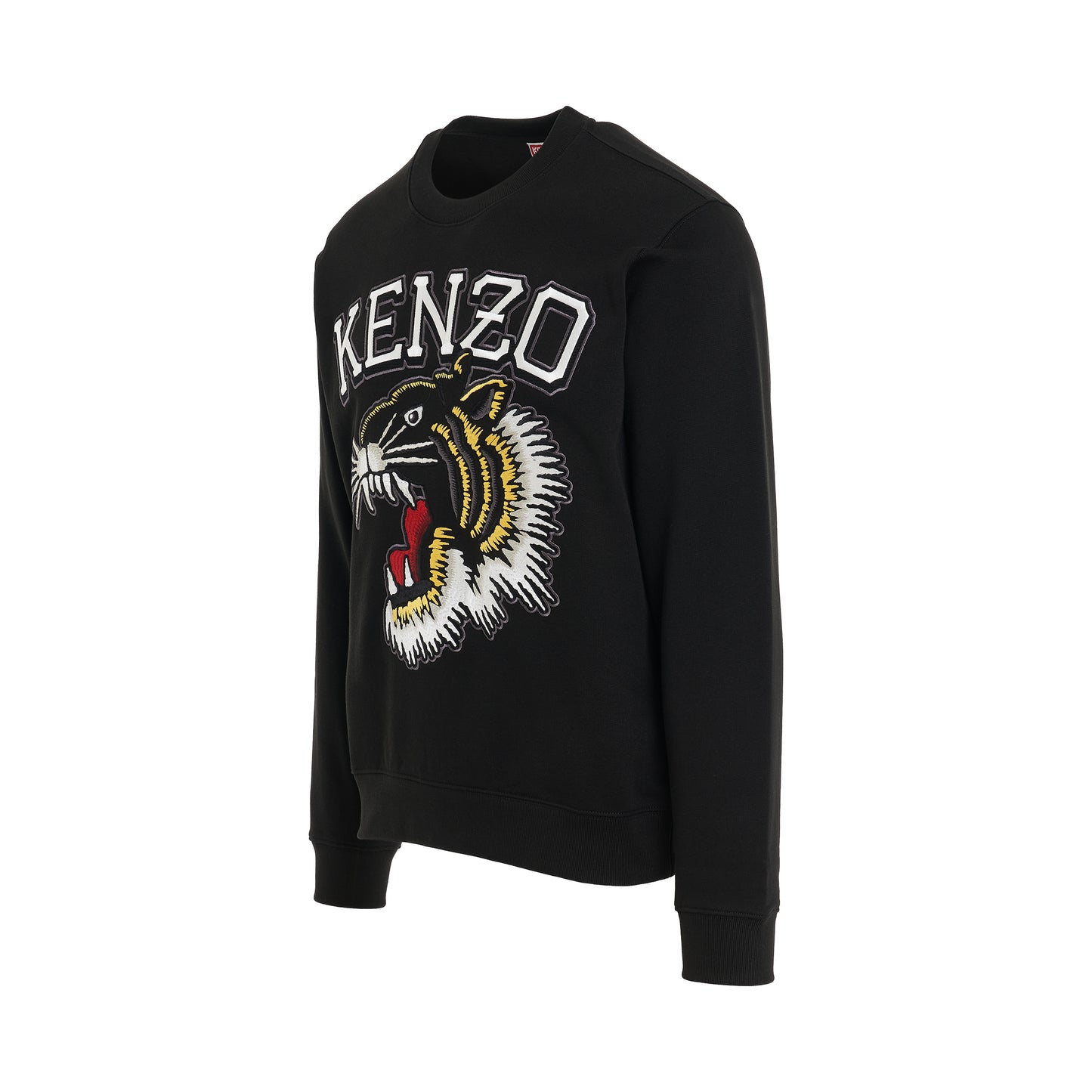 Tiger Varsity Slim Sweatshirt in Black