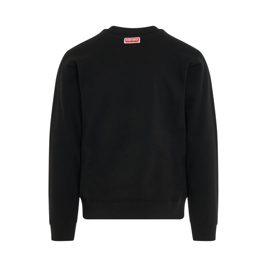 Tiger Varsity Slim Sweatshirt in Black