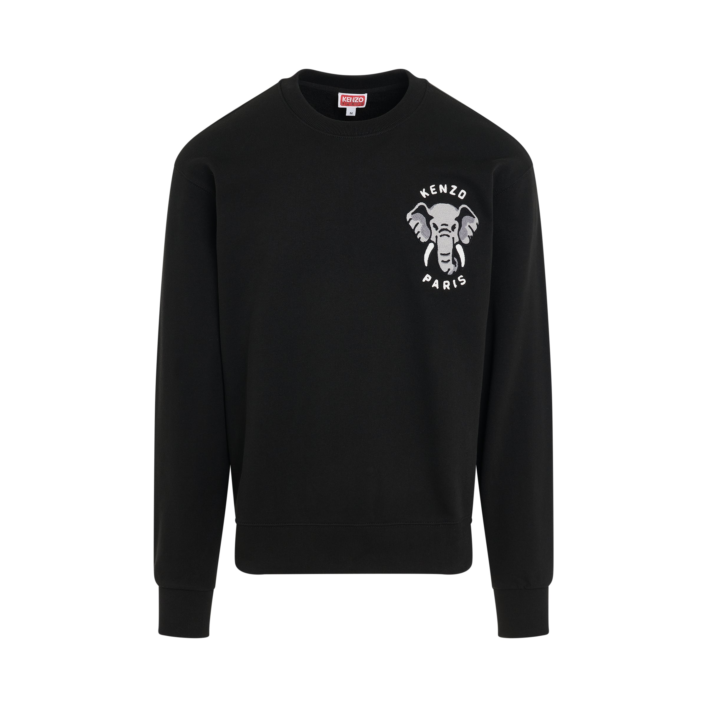 Kenzo Elephant Small Logo Sweatshirt in Black