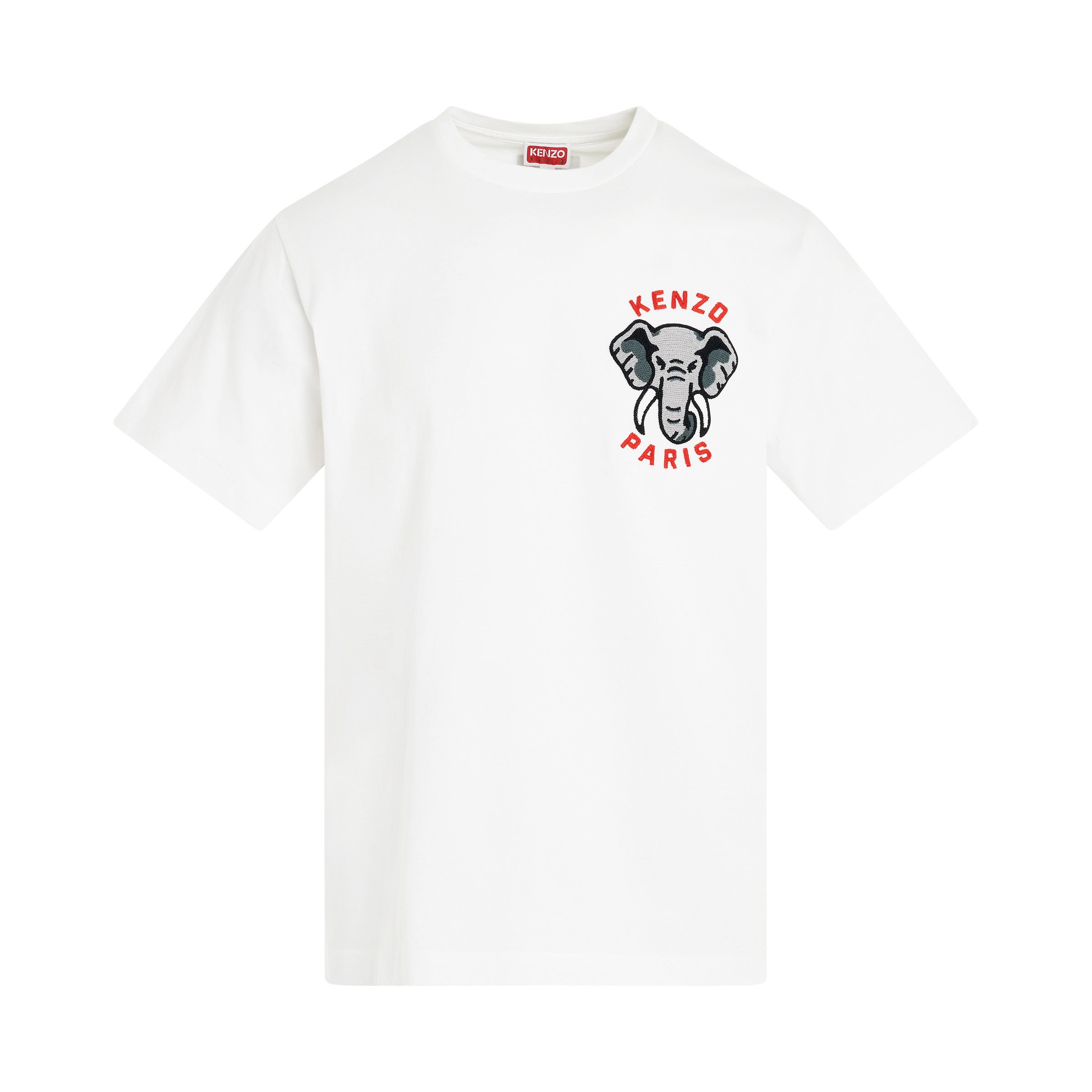 Kenzo Elephant Small Logo T-Shirt in Off White