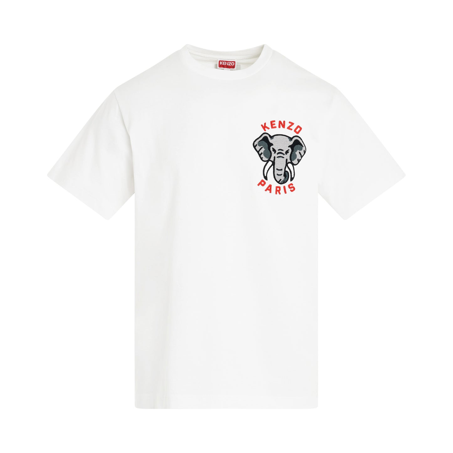 Kenzo Elephant Small Logo T-Shirt in Off White