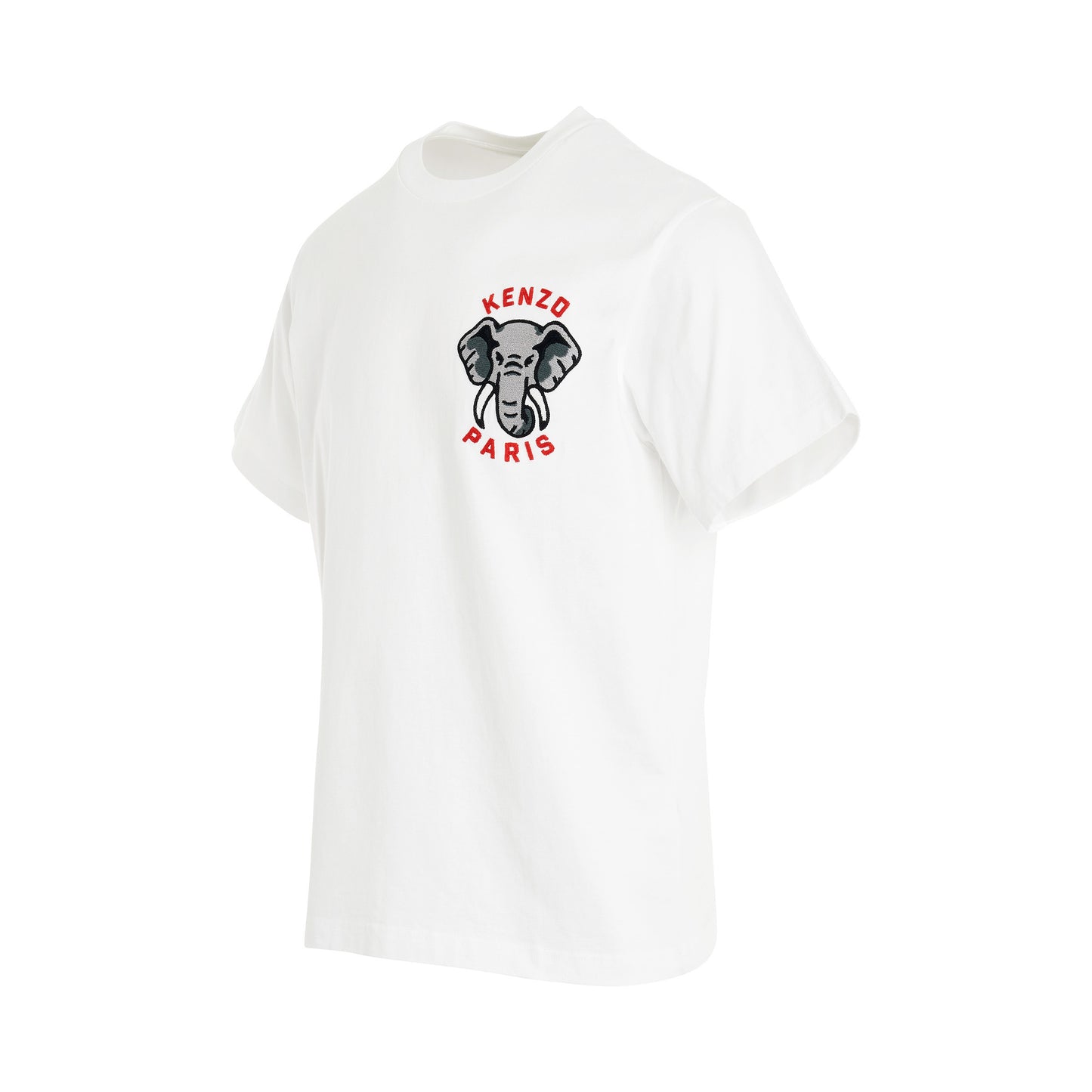 Kenzo Elephant Small Logo T-Shirt in Off White