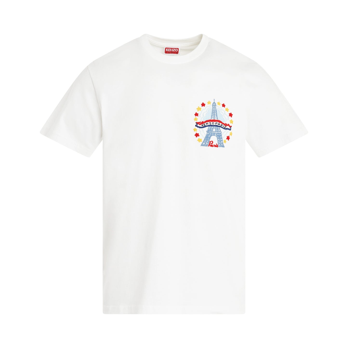 Drawn Varsity Slim T-Shirt in Off White