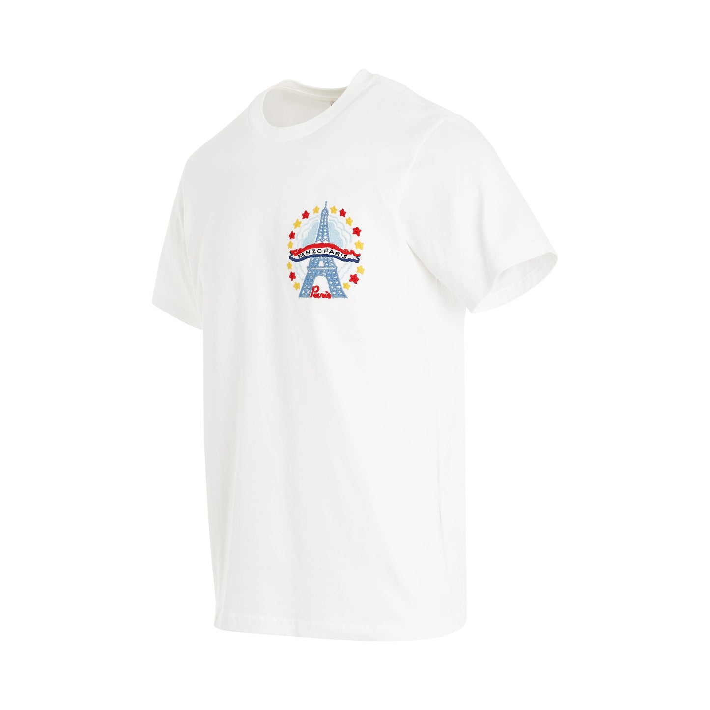 Drawn Varsity Slim T-Shirt in Off White