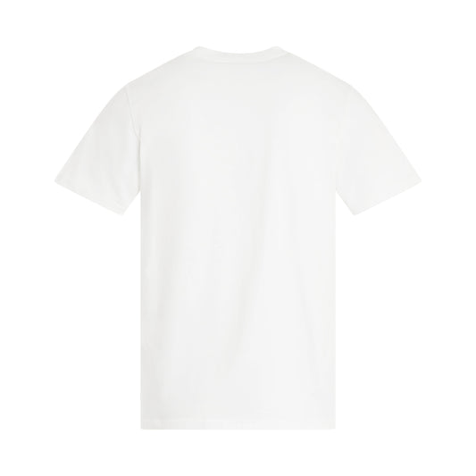 Drawn Varsity Slim T-Shirt in Off White