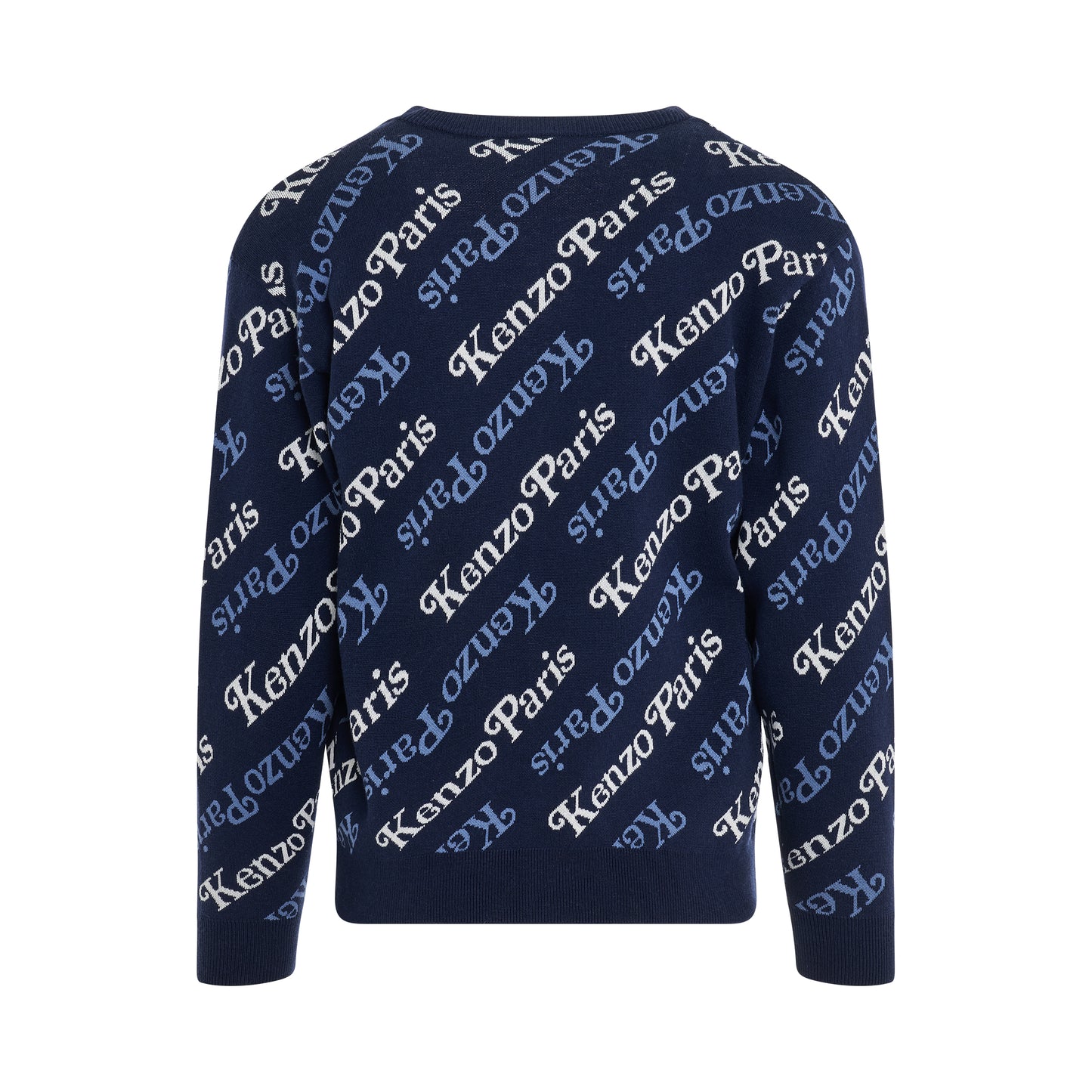 Kenzo By Verdy All-Over Logo Cardigan in Midnight Blue