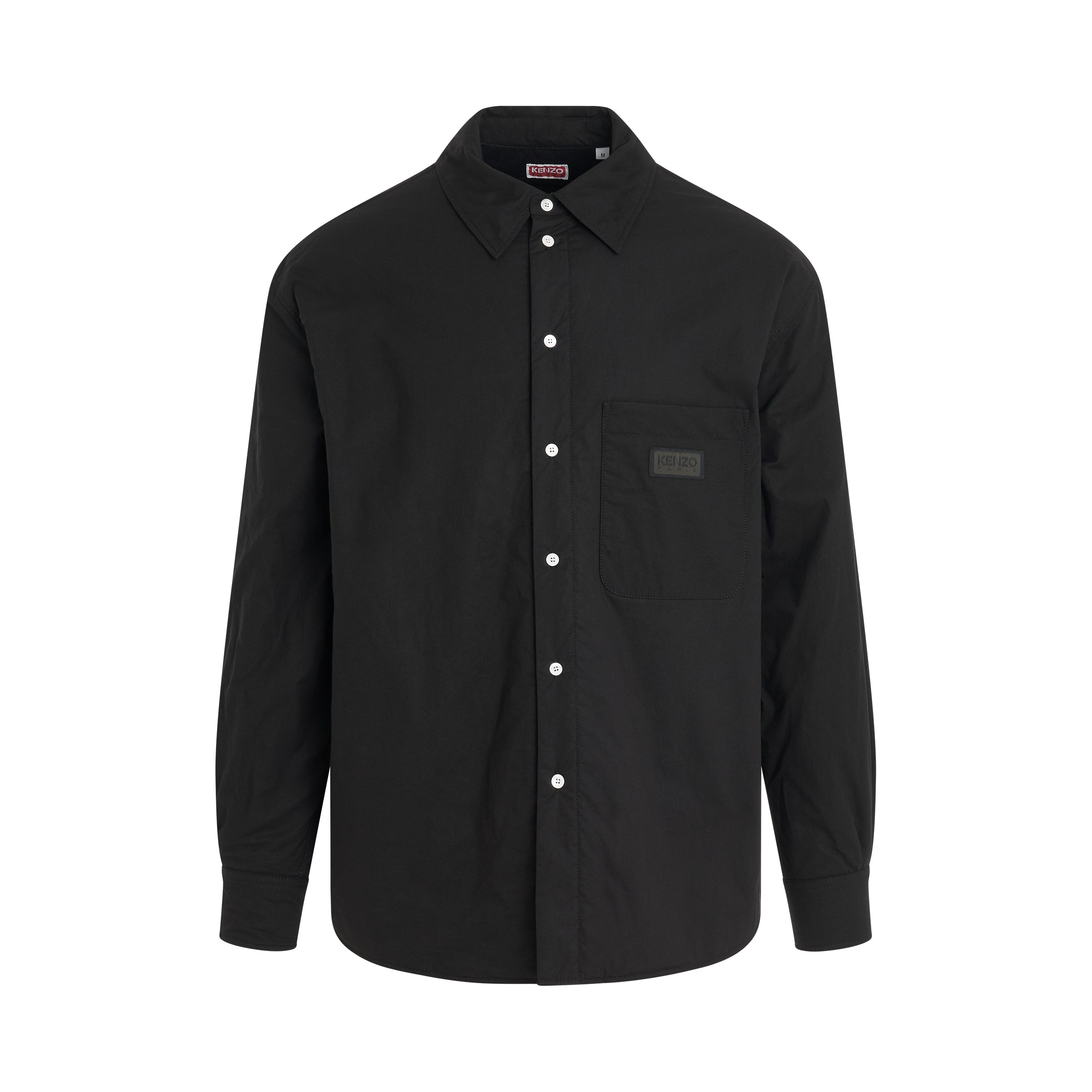 Bicolour KP Padded Overshirt in Black