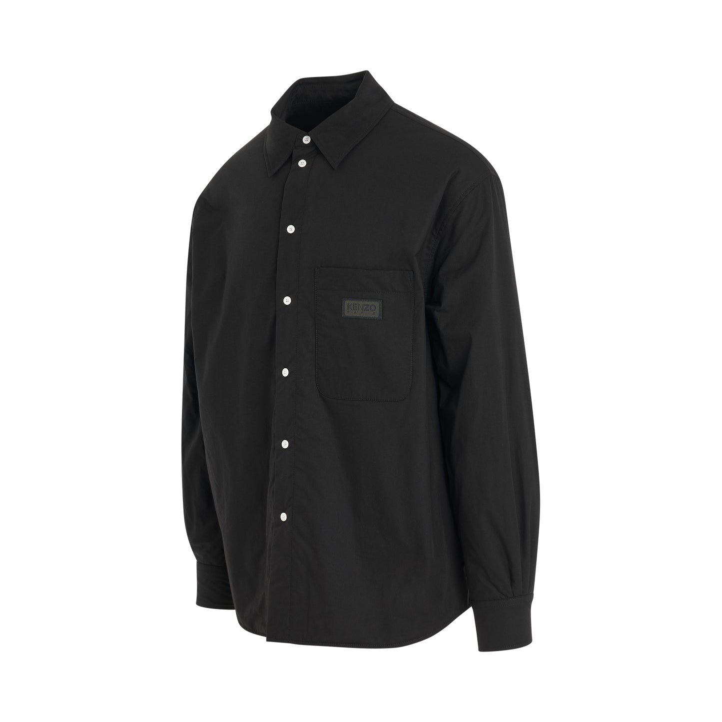 Bicolour KP Padded Overshirt in Black