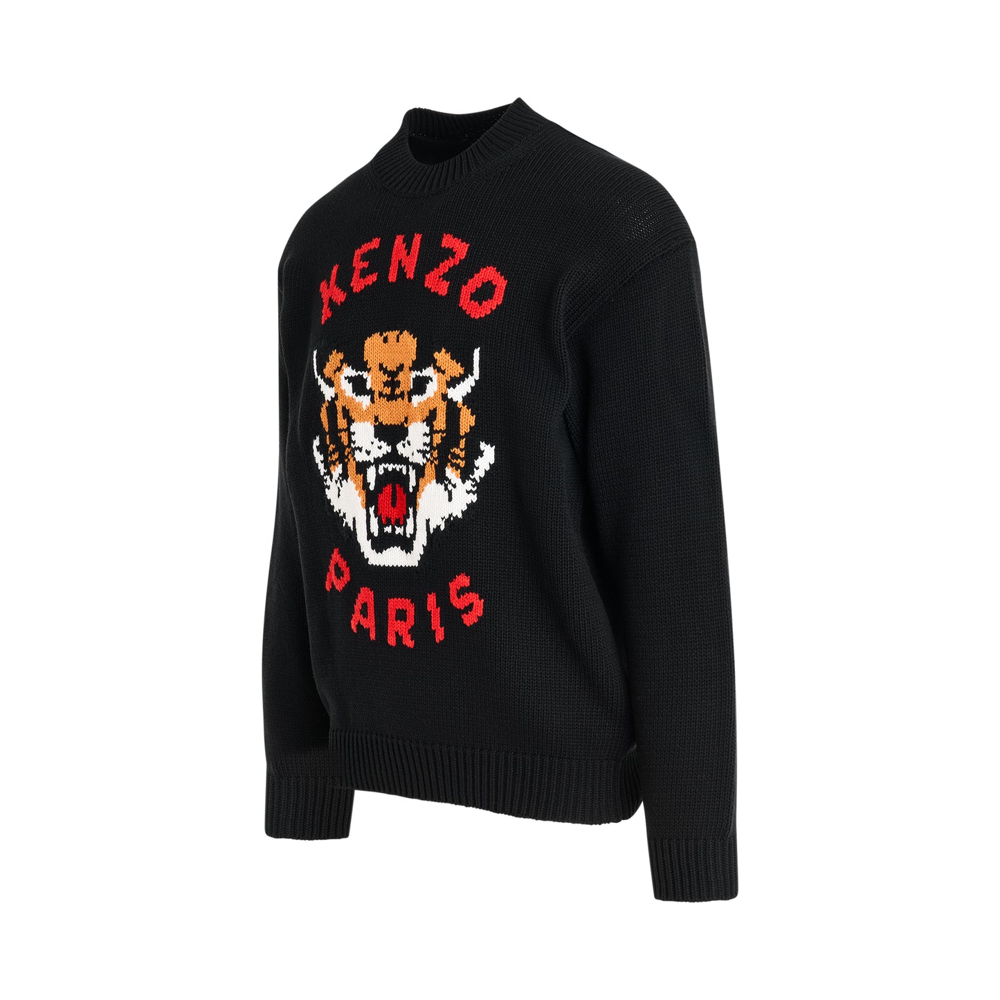 Kenzo Lucky Tiger Knit Sweater in Black