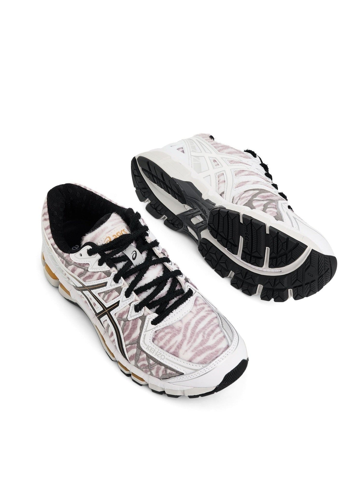 Kenzo x ASICS Gel Kayano 20 in White/Grey Top View | KENZO