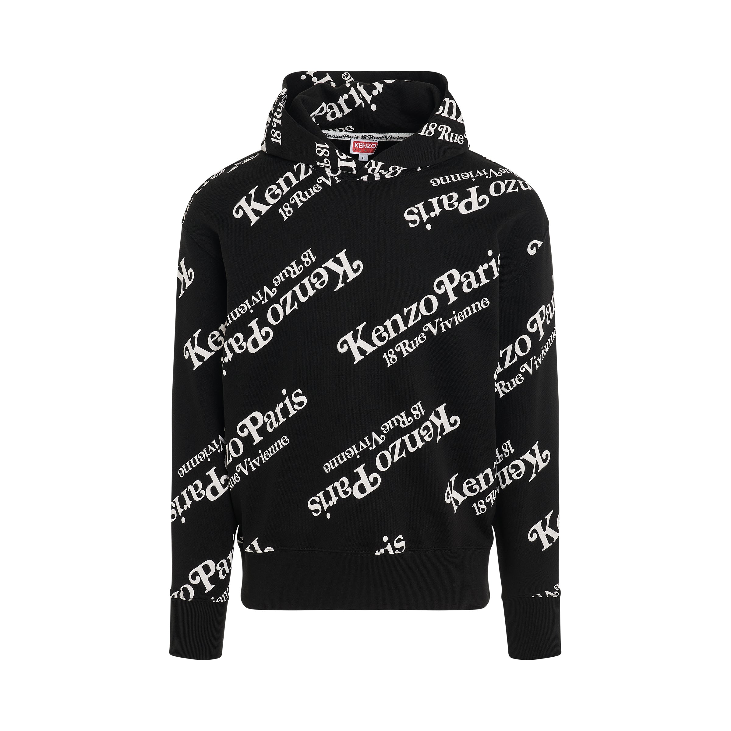 Kenzo By Verdy All-Over Logo Hoodie in Black