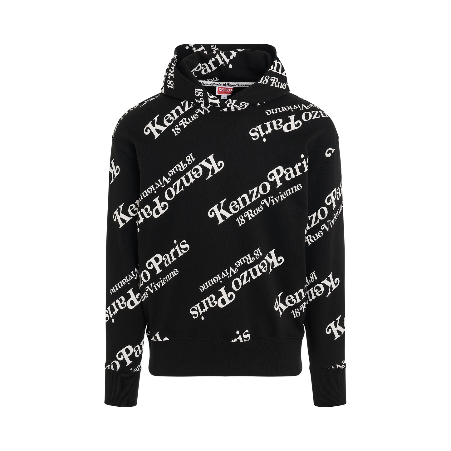 Kenzo By Verdy All-Over Logo Hoodie in Black