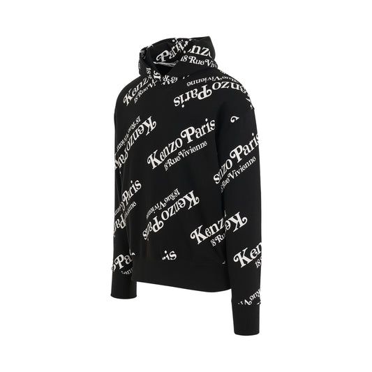 Kenzo By Verdy All-Over Logo Hoodie in Black