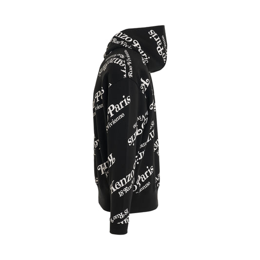 Kenzo By Verdy All-Over Logo Hoodie in Black