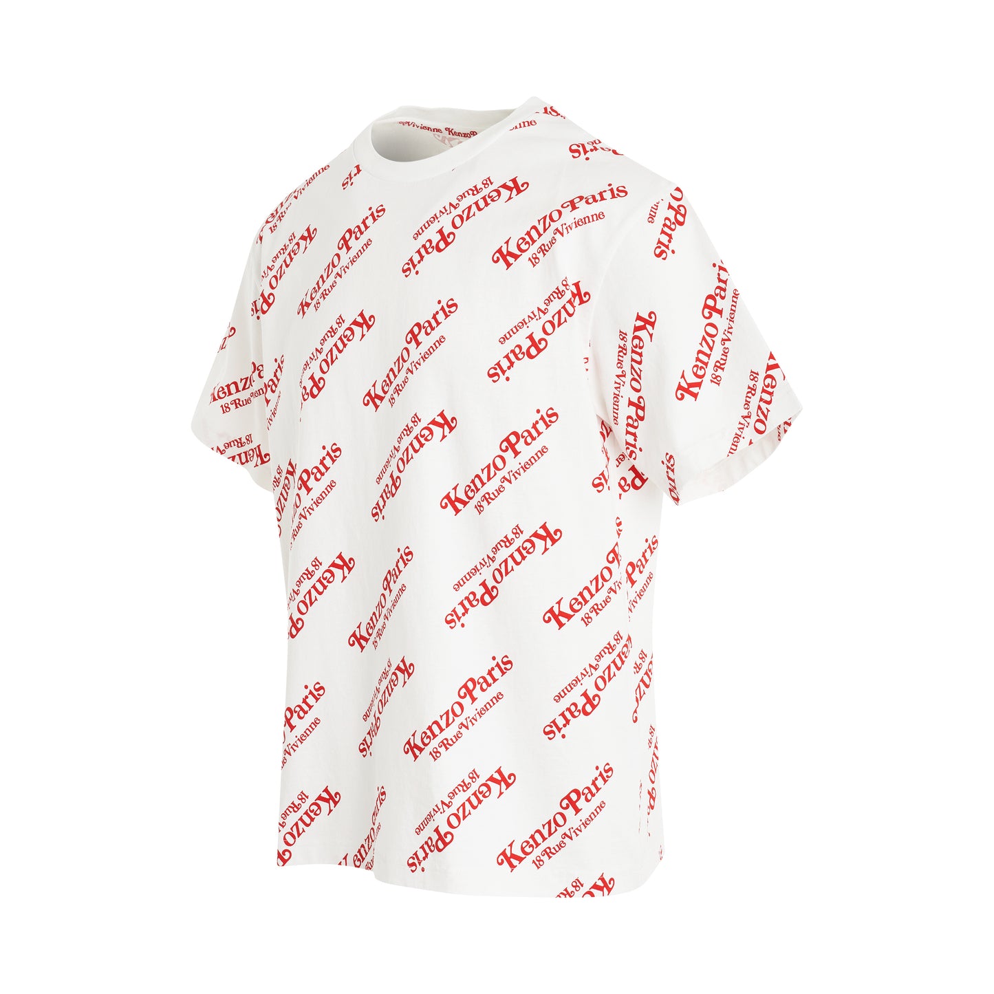 Kenzo By Verdy All-Over Logo T-Shirt in Off White