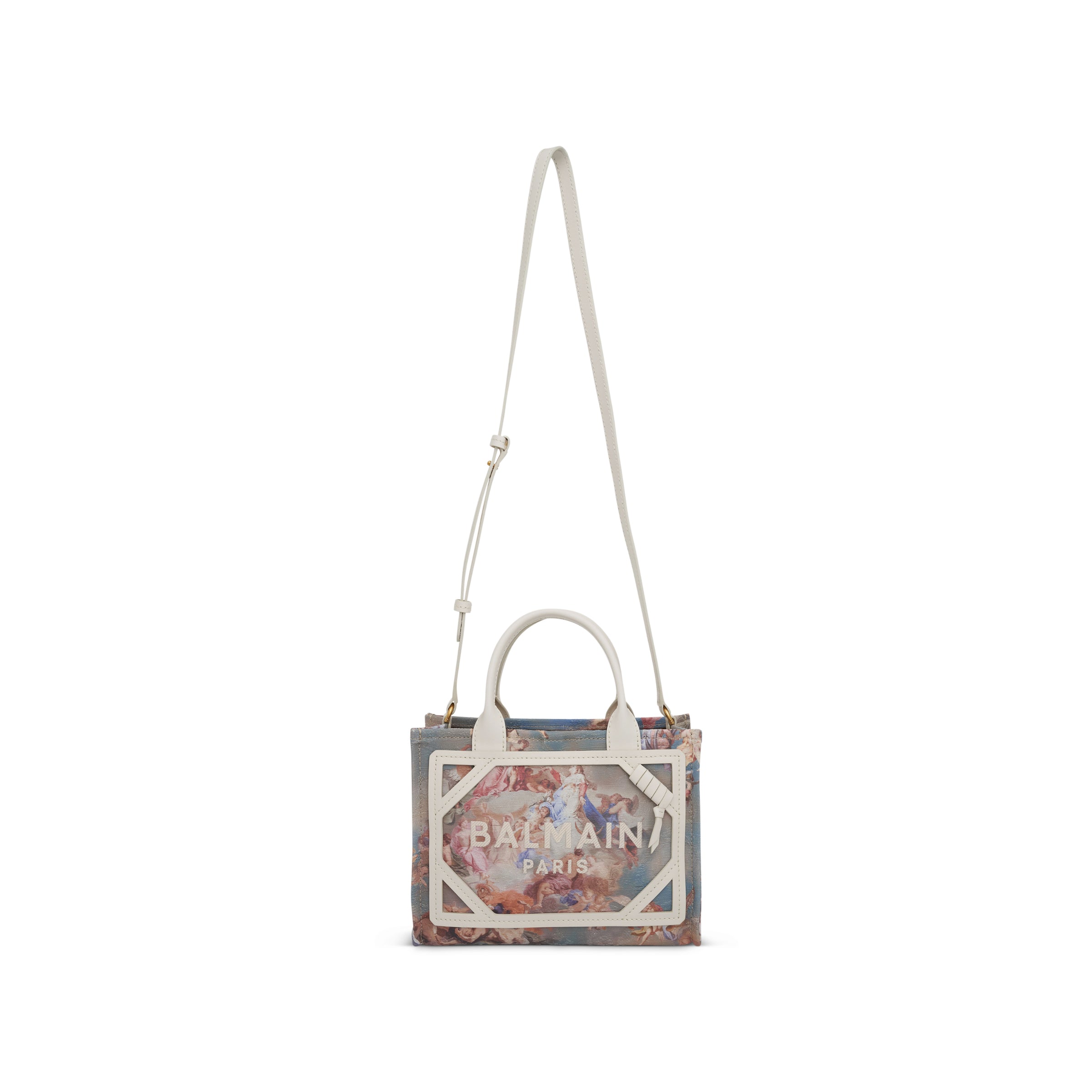 Small B-Army Canvas Sky Print Shopper Bag in Multi Colour/Cream