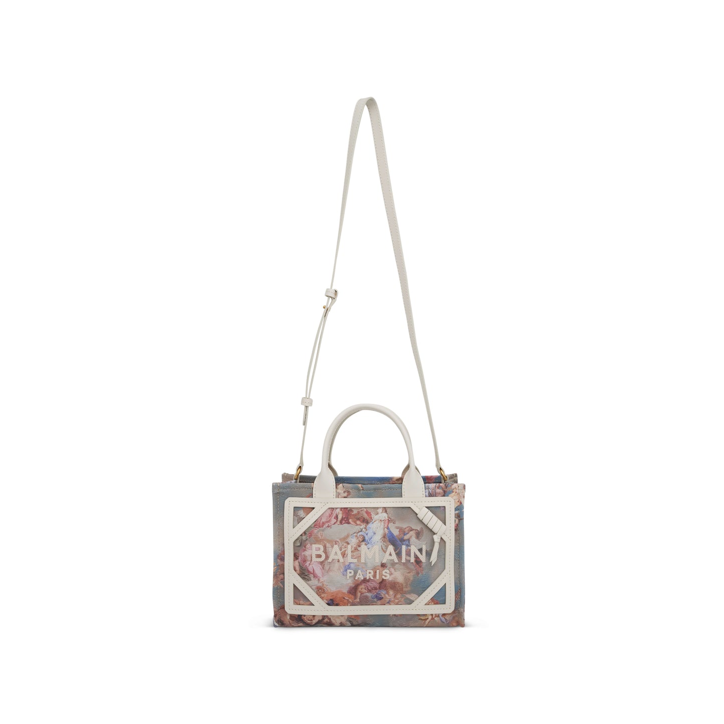 Small B-Army Canvas Sky Print Shopper Bag in Multi Colour/Cream