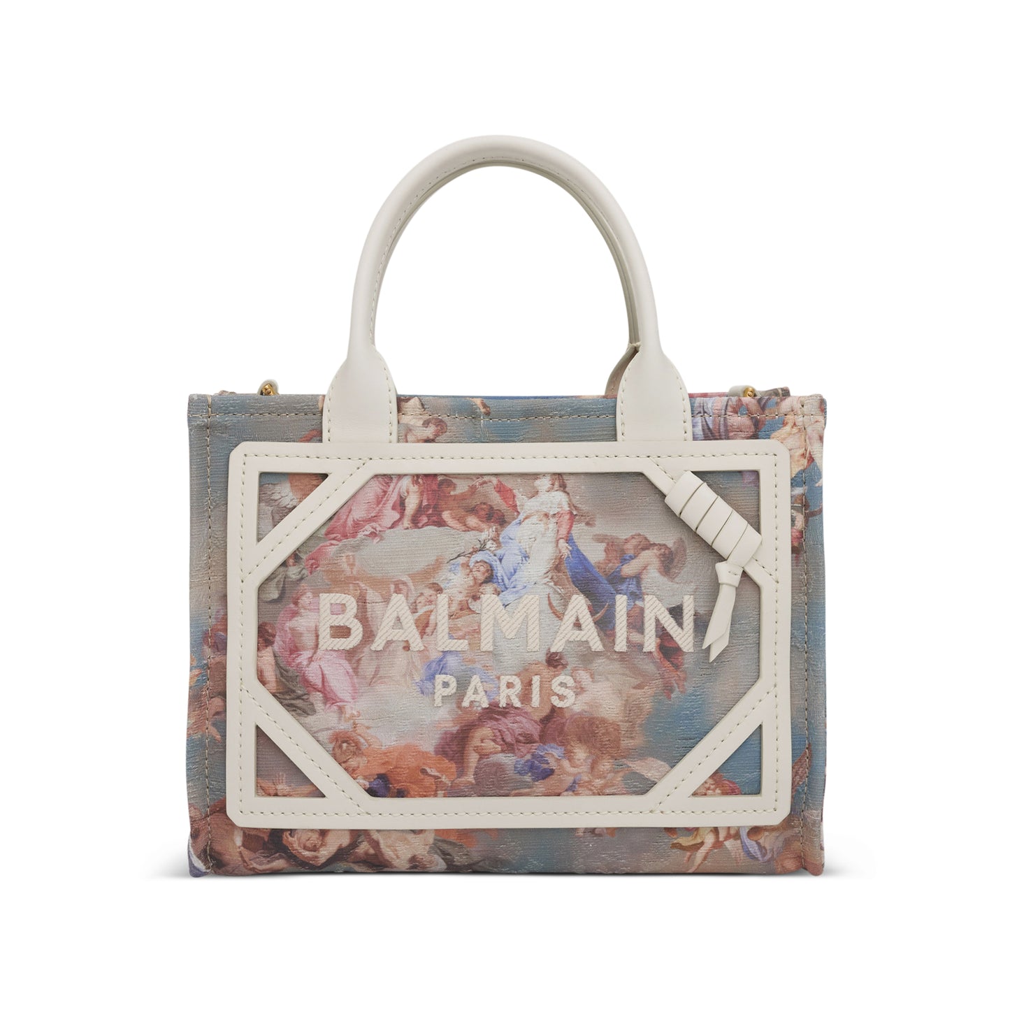 Small B-Army Canvas Sky Print Shopper Bag in Multi Colour/Cream