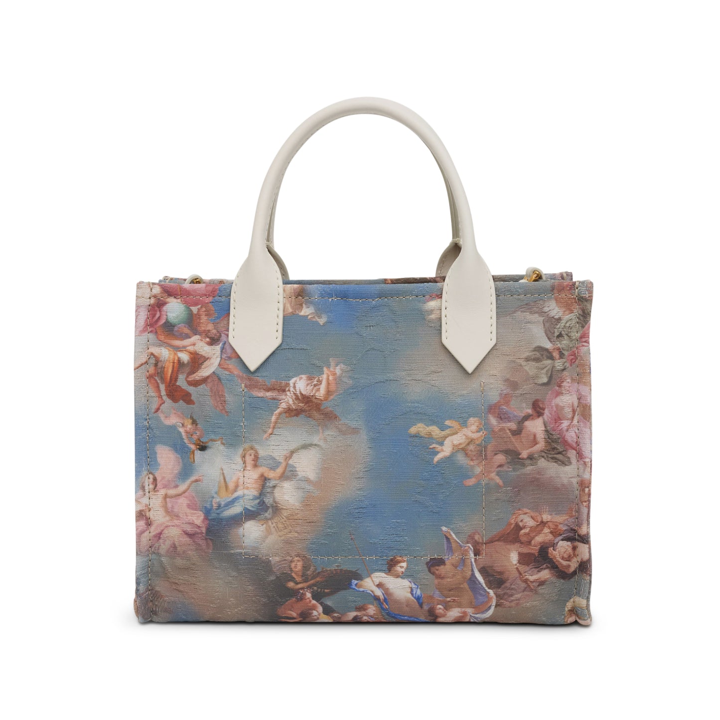 Small B-Army Canvas Sky Print Shopper Bag in Multi Colour/Cream