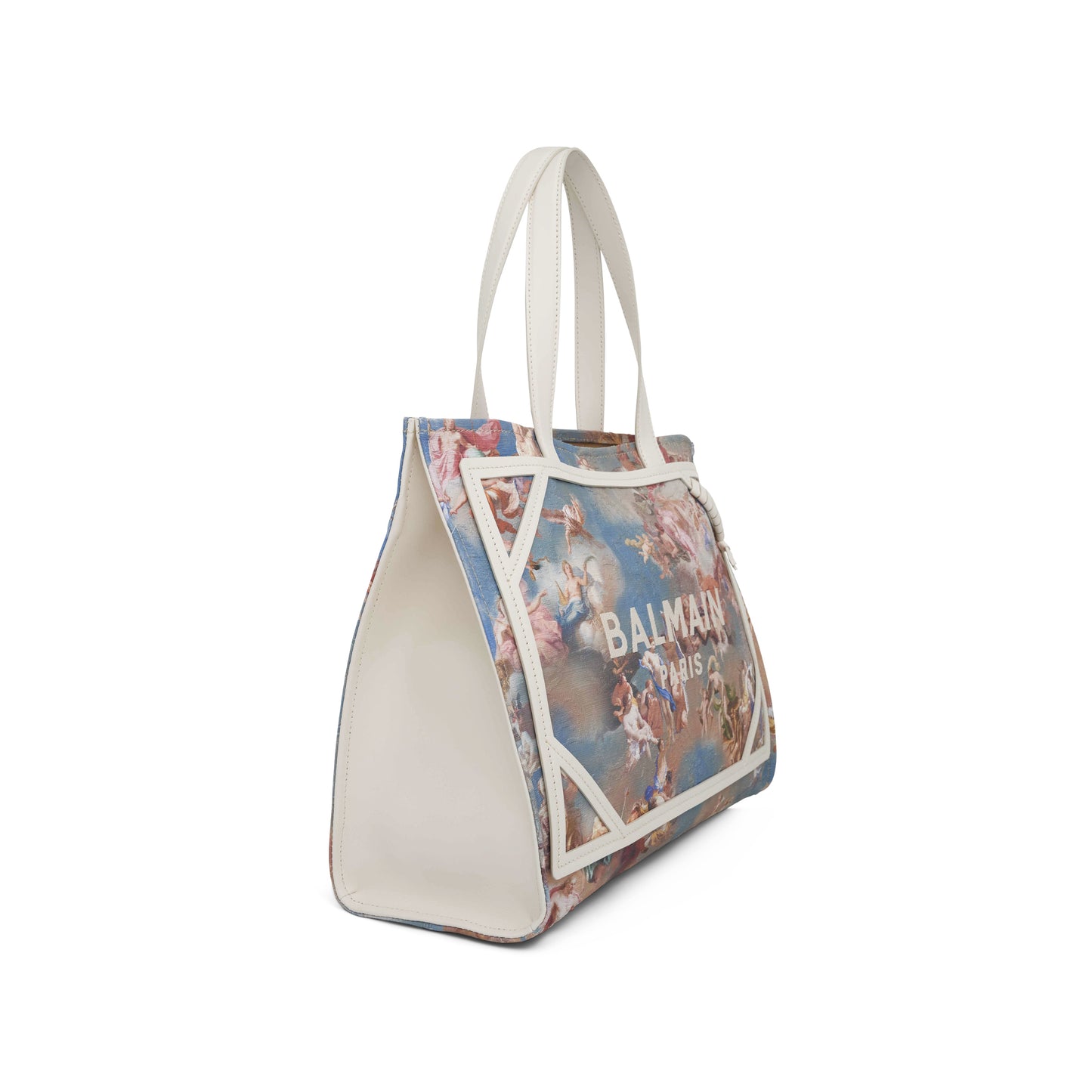 Medium B-Army Canvas Sky Print Shopper Bag in Multi Colour/Cream