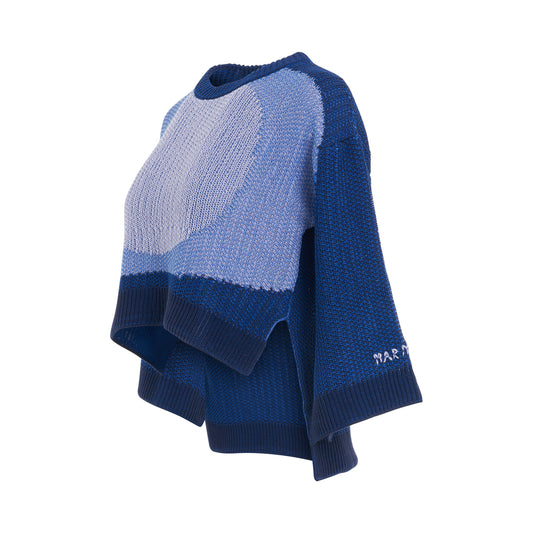 Kimono Sleeves Sweater in Azure