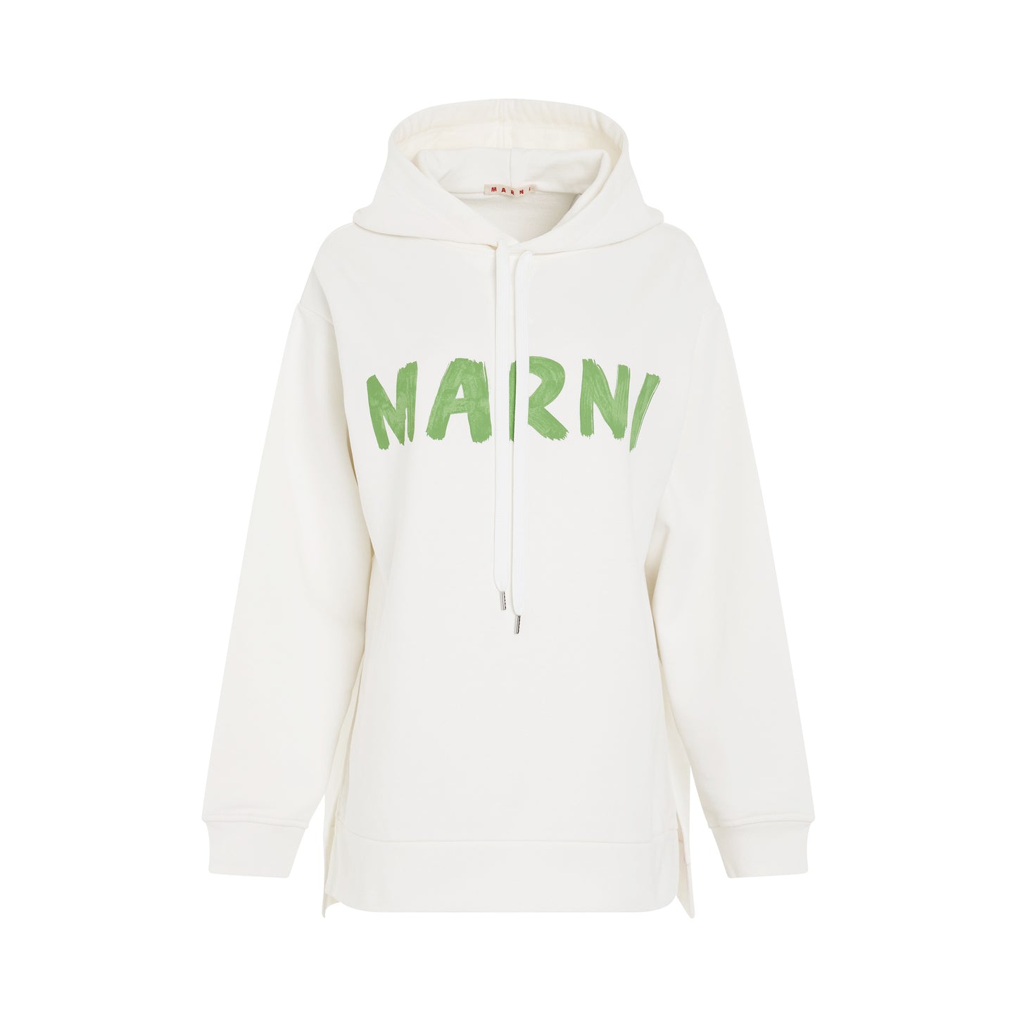 Logo Printed Hoodie in White