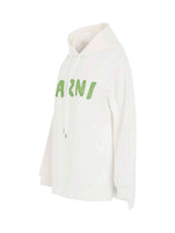 Logo Printed Hoodie in White
