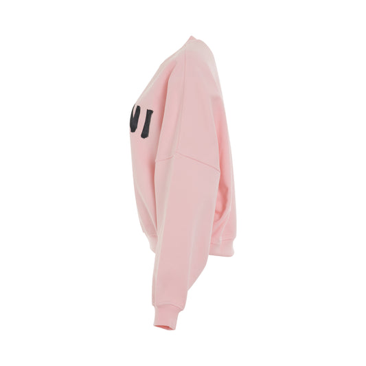 Logo Printed Sweatshirt in Pink Gummy