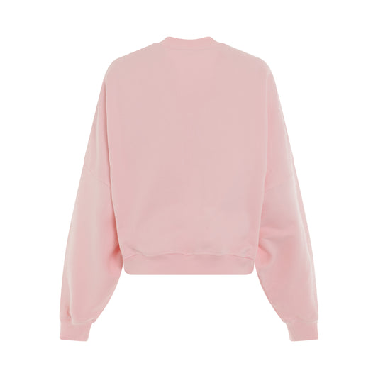 Logo Printed Sweatshirt in Pink Gummy