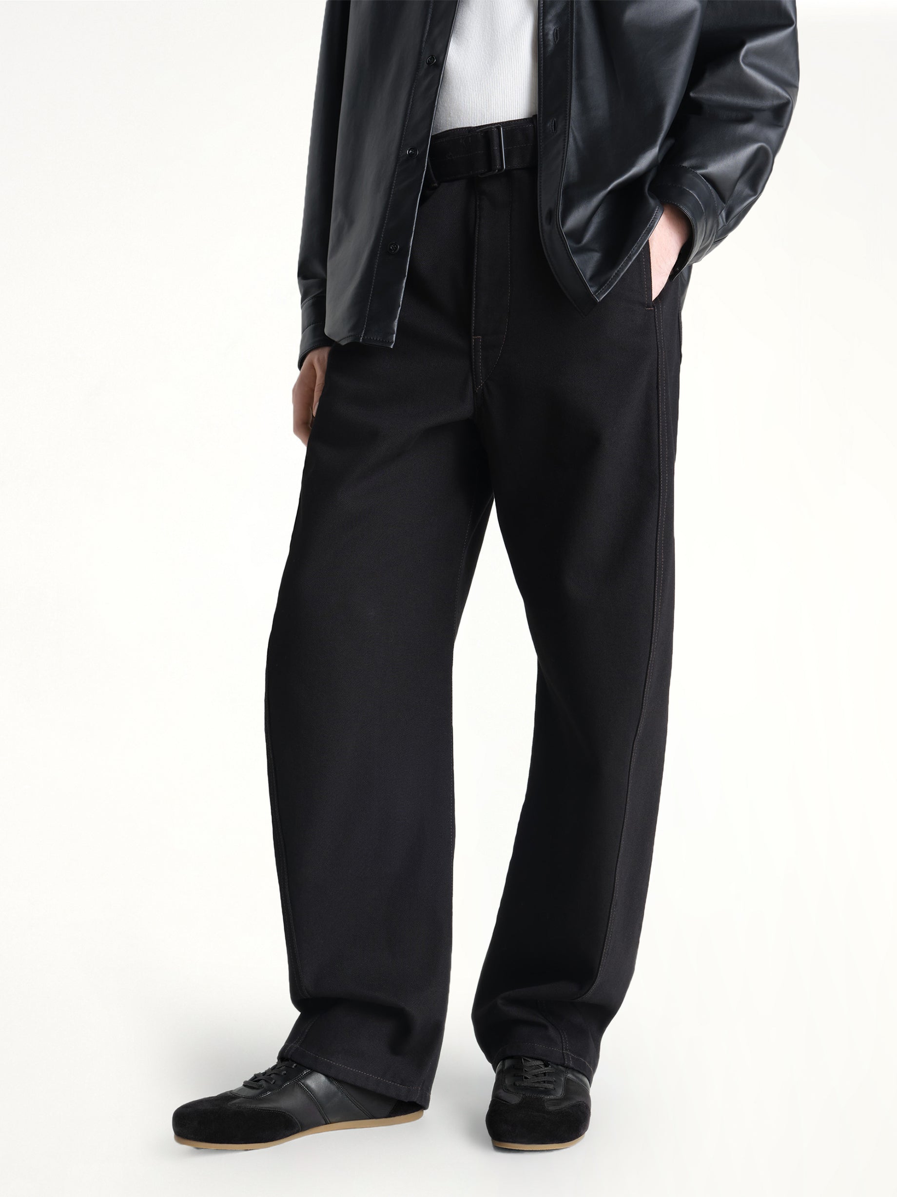 LEMAIRE Soft Runner in Black Top View from MARAIS