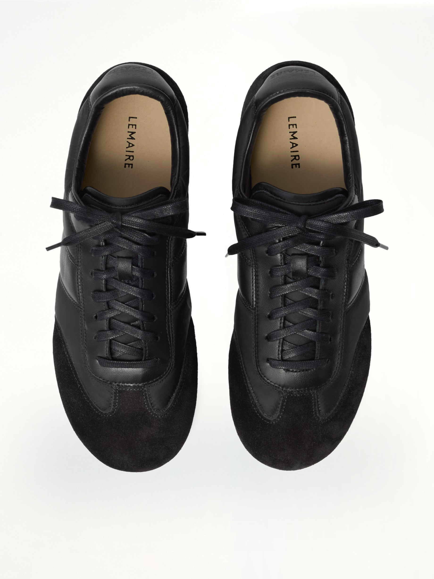 LEMAIRE Soft Runner in Black Detail View from MARAIS