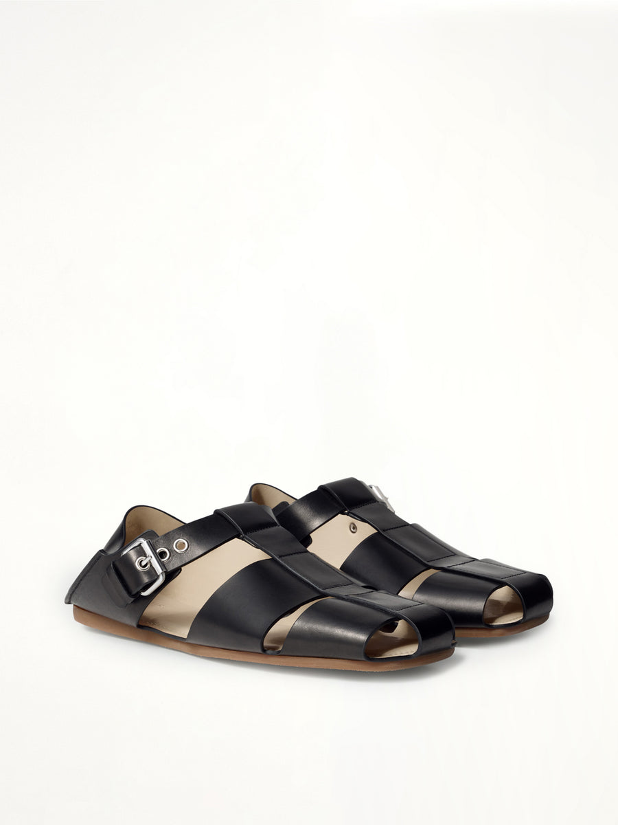 Fisherman Slip On Sandals in Black