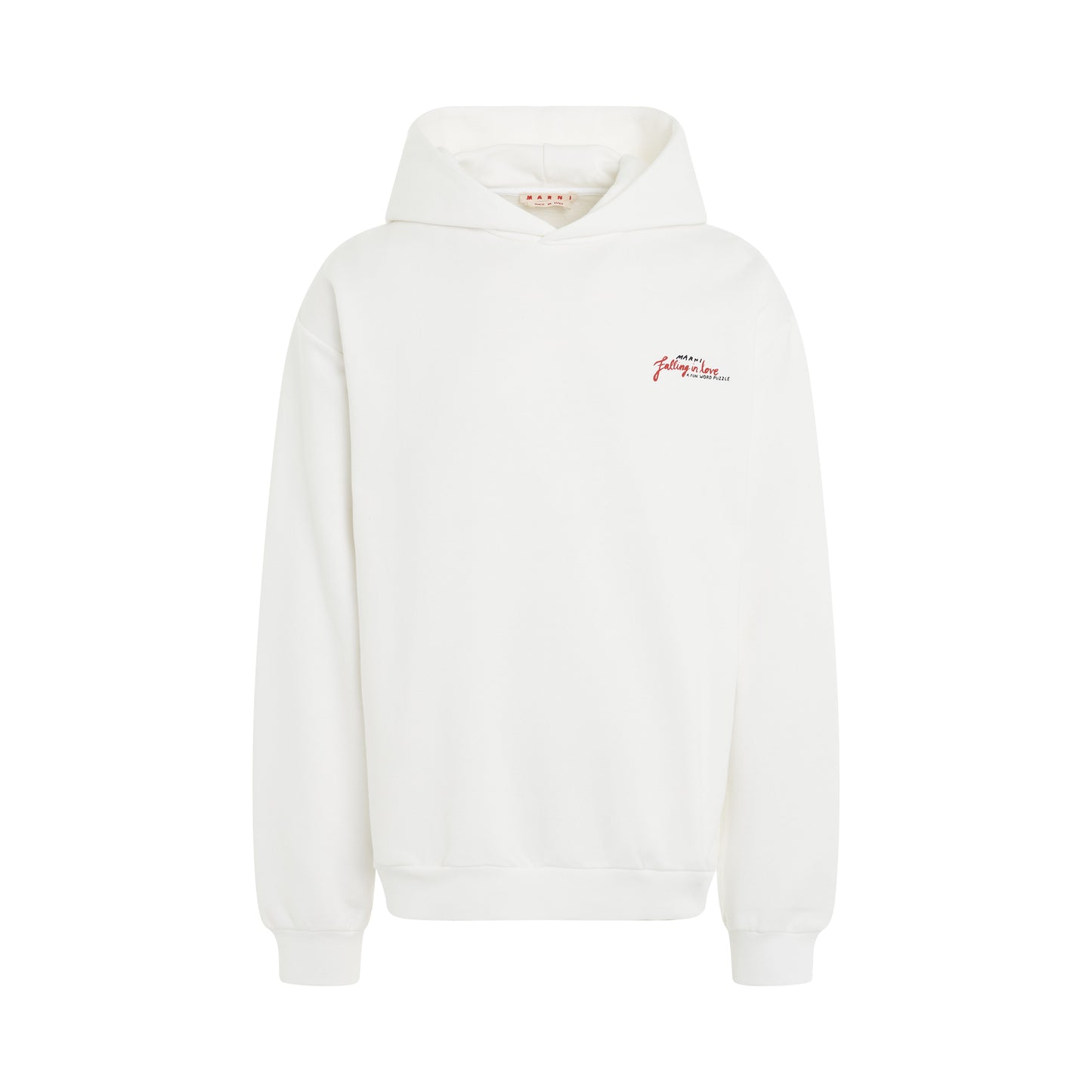 Word Puzzle Logo Hoodie in Stone White