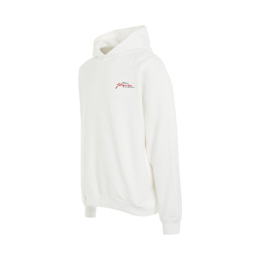 Word Puzzle Logo Hoodie in Stone White