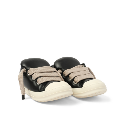 Padded Jumbolaced Low Sneaks in Black/Milk/Milk