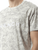 Givenchy Camo All Over T-Shirt in Pearl Grey
