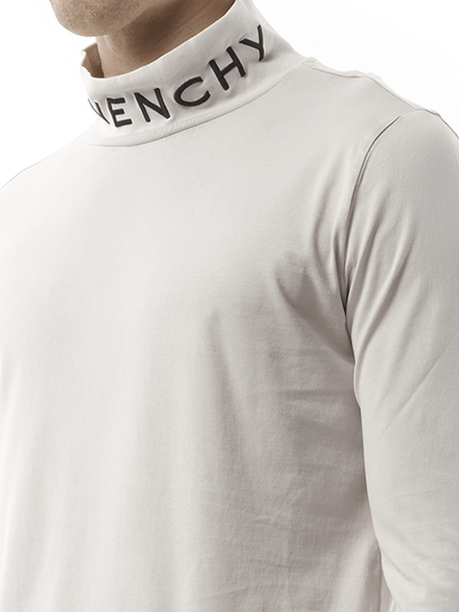 Givenchy Faded Logo Dyed Long Sleeve T-Shirt in Cloud Grey