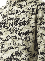 Givenchy Camo All Over Hoodie in Pearl Beige/Black