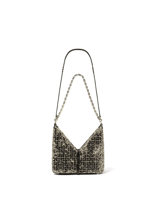 Givenchy Small Cut Out Bag in 4G Embroidered Tweed in Black